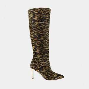 👢NWT🏷️🔥BETSY JOHNSON BREA LEOPARD🐆RHINESTONE BOOTS🔥SIZE 9‼️BRAND 🆕